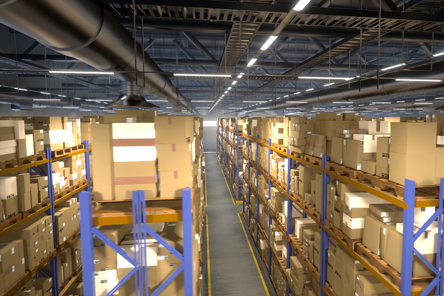 Managing storage in depot operating in supply chain logistical sector